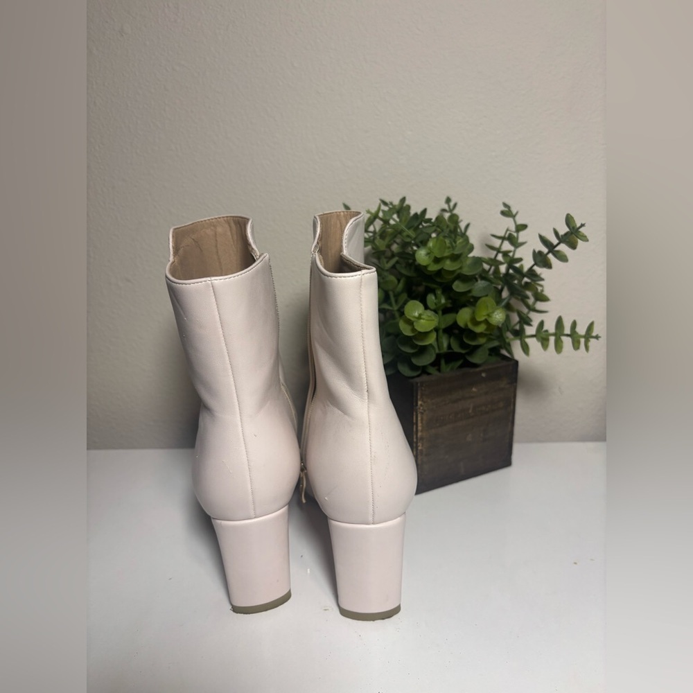 IDIFU White Ada Fashion Square Toe Block Heel Ankle Boots Women's Size 6.5 - Picture 4 of 14